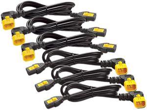 APC Model AP8704R-NA 3.94 ft Power Cord Kit (6 ea), Locking, C13 to C14 (90 Degree), 1.2m, North America