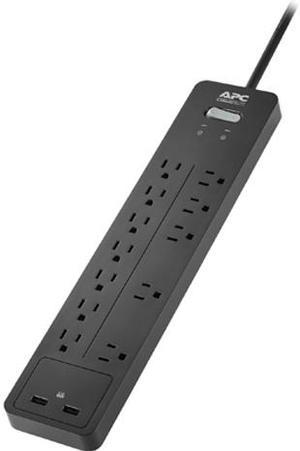 APC 12-Outlet Surge Protector with USB Charging Ports, SurgeArrest Home / Office - Black  (PH12U2)