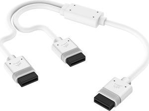 CORSAIR iCUE LINK Cable, 1x 600mm Y-Cable with Straight connectors, White (CL-9011132-WW)