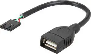 Tripp Lite U024-06N-IDC Black USB 2.0 A Female To USB Adapter Motherboard 4-PIN IDC Header Cable