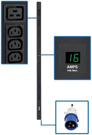 Tripp Lite PDUMV16HV Metered 0U 200/220/230/240V nominal, single phase 16A 10 ft Power Distribution Unit