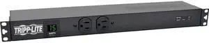 Tripp Lite Metered PDU, 15A, Isobar Surge Suppression, 3840 Joules, 14 Outlets (5-15R), 120 V, 5-15P, 15 ft. Cord, 1U Rack-Mount Power (PDUMH15-ISO)