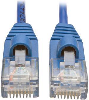 Tripp Lite Cat5e Snagless Molded Slim UTP Patch Cable (M/M), RJ45,  Blue, 1 ft. (N001-S01-BL)