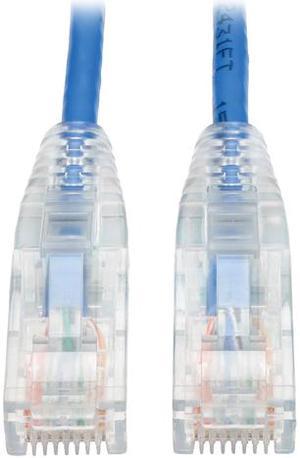 TRIPP LITE N201-S02-BL 2 ft. Cat 6 Blue Cat6 Gigabit Snagless Molded Slim UTP Patch Cable RJ45 M/M BL 2'