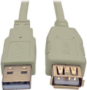 Tripp Lite 6 ft. USB 2.0 Hi-speed A/A Cable (M/F), 28/24 AWG, 480 Mbps, Beige, USB Type-A Extension, 6' (U024-006-BE)