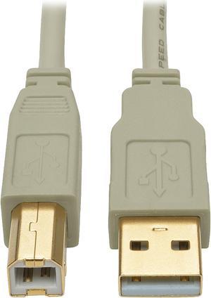Tripp Lite 15 ft. USB 2.0 Hi-Speed A/B Cable (M/M), 28/24 AWG, 480 Mbps, Beige, 15' (U022-015-BE)
