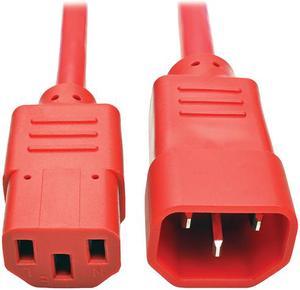 Tripp Lite Model P004-002-ARD 2 ft. Standard Computer Power Extension Cord, 10A, 18 AWG (IEC-320-C14 to IEC-320-C13) Male to Female