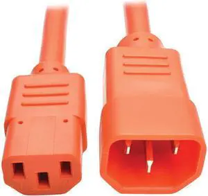 Tripp Lite Model P004-003-AOR 3 ft. Standard Computer Power Extension Cord, 10A, 18 AWG (IEC-320-C14 to IEC-320-C13) Male to Female
