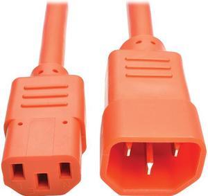 Tripp Lite Model P004-006-AOR 6 ft. Standard Computer Power Extension Cord, 10A, 18 AWG (IEC-320-C14 to IEC-320-C13) Male to Female