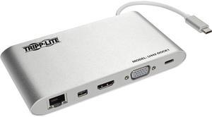 Tripp Lite USB 3.1 Gen 1 USB-C Docking Station w/ USB-A, DVI, HDMI, VGA, DP, MDP, Gigabit Ethernet, Mem Card, 3.5 mm & USB-C Charging Port (U442-DOCK1)