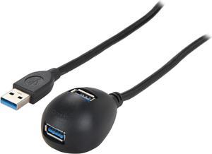 Tripp Lite 2-Port USB 3.0 SuperSpeed Desktop Extension Cable (M/2xF), 6 ft. (U324-006-DSK2)