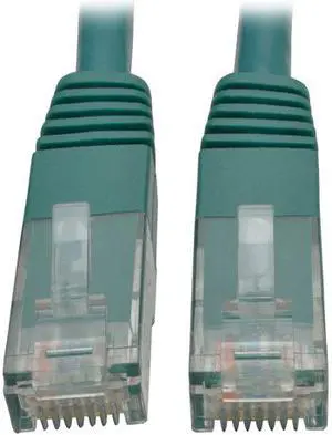 Tripp Lite 3ft Cat6 Gigabit Molded Patch Cable RJ45 M/M 550MHz 24 AWG Green
