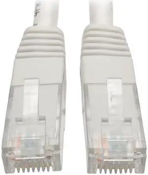 Tripp Lite 7ft Cat6 Gigabit Molded Patch Cable RJ45 M/M 550MHz 24 AWG White