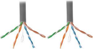 Tripp Lite 1000ft Cat6 Gigabit Bulk Cable Stranded CMR PVC 24AWG Gray 1000'