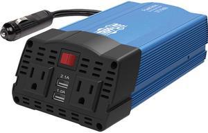 Tripp Lite 375 Watts Car Power Inverter 2 Outlets 2-Port USB Charging AC to DC (PV375)