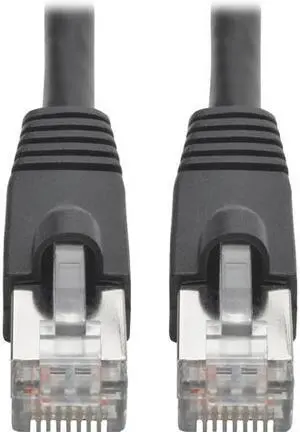 Tripp Lite Cat6a Snagless Shielded STP Patch Cable 10G, PoE, Black M/M 7 ft. (N262-007-BK)