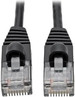 Tripp Lite Cat6a Gigabit Snagless Molded Slim UTP Patch Cable M/M Black 2 ft. (N261-S02-BK)