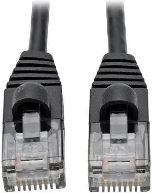 Tripp Lite Cat6a Gigabit Snagless Molded Slim UTP Patch Cable M/M Black 4 ft. (N261-S04-BK)