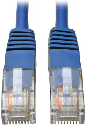 Tripp Lite Cat5 Cat5e Molded Patch Cable 350Mhz UTP Blue RJ45 M/M 75ft 75' (N002-075-BL)