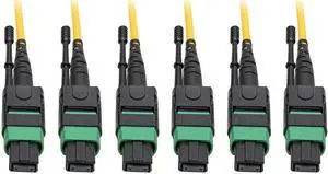 Tripp Lite MTP/MPO APC Singlemode Slim Trunk Cable 40/100 Gbe 24-Strand 61M (N392-61M-3X8-AP)