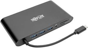 Tripp Lite USB C Docking Station 4k USB Hub HDMI VGA mDP Gbe Charging Black (U442-DOCK1-B)