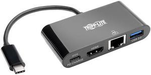 Tripp Lite USB C to HDMI Multiport Adapter Dock 4K USB Type C to HDMI Black (U444-06N-H4GUBC)