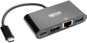 Tripp Lite USB C to HDMI Multiport Adapter Dock USB Type C to HDMI Black (U444-06N-HGUB-C)