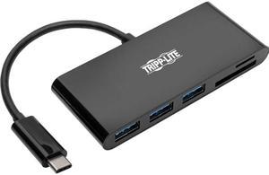 Tripp Lite USB C Hub Multiport w/ 3x USB-A Hub Micro SD, SD/MMC Card Reader (U460-003-3AMB)