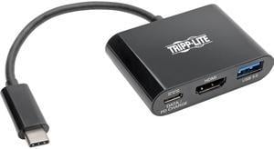 Tripp Lite USB C to HDMI Multiport Adapter w/USB Hub PD Charging USB Type C (U444-06N-H4UB-C)