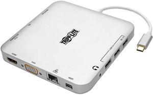 Tripp Lite USB C Docking Station w/ USB Hub mDP HDMI VGA GbE PD Charging 4K (U442-DOCK2-S)