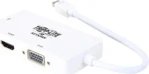 Tripp Lite Mini DisplayPort to VGA/DVI/HDMI Adapter Converter mDP 6in White (P137-06N-HDVW)