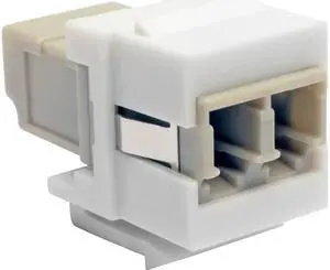 Tripp Lite Duplex Multimode Fiber Coupler Keystone Jack LC to LC White (N455-000-WH-KJ)