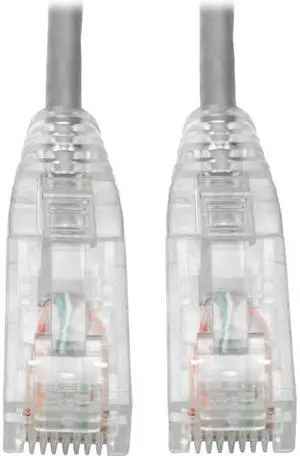Tripp Lite Cat6 Gigabit Patch Cable Snagless UTP RJ45 Molded Slim Gray 5ft (N201-S05-GY)