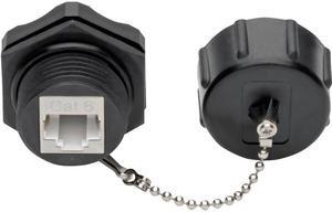 Keystone Jack Cat6/Cat5e, RJ45, Shielded, Dust Cap, Industrial - 110 Punch Down, IP68, TAA