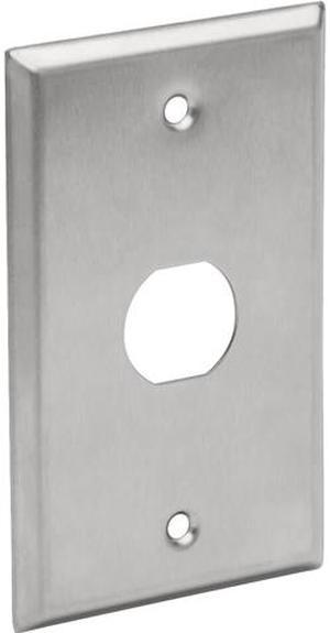 Tripp Lite RJ45 Bulkhead Wall Plate 1 Cutout Industrial Metal Single Gang (N206-FP01-IND)