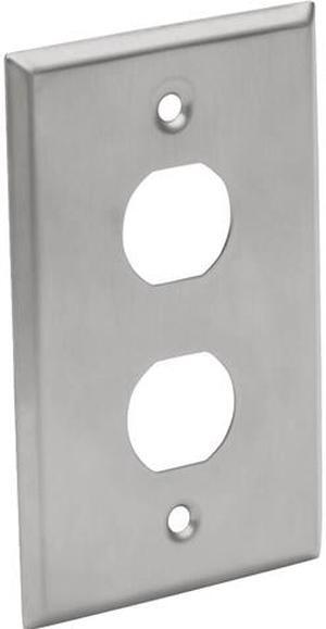 Tripp Lite RJ45 Bulkhead Wall Plate 2 Cutouts Industrial Metal Single Gang (N206-FP02-IND)