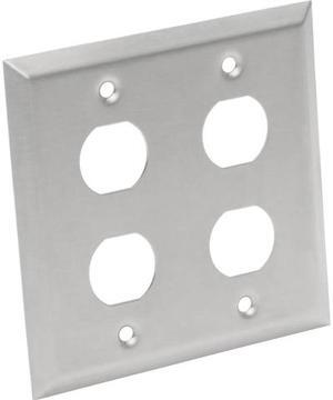 Tripp Lite RJ45 Bulkhead Wall Plate 4 Cutouts Industrial Metal Single Gang (N206-FP04-IND)