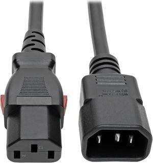 Tripp Lite Power Extension Cord Cable C14 to Locking C13 M/F 18 AWG 10A 4ft (P004-L04)