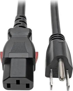 Tripp Lite Power Extension Cord 5-15P to Locking C13 M/F 18 AWG 10A 3ft (P006-L03)