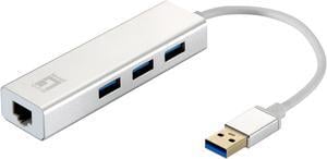 Levelone USB-0503 Gigabit USB Network Adapter with USB Hub