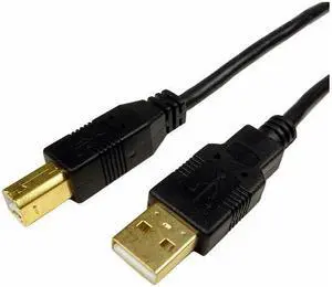 CABLES UNLIMITED USB-5005-02M Black USB 2.0 A to B Cable with Gold Connectors