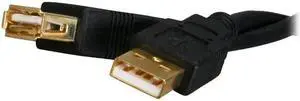 CABLES UNLIMITED USB-5105-02M Black USB 2.0 Gold Connector Extension Cable