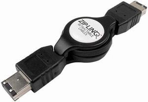 ZIP-LINQ ZIP-1394-C07 Retractable 6Pin to 4Pin Firewire Cable
