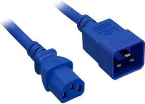 Nippon Labs 14AWG C20 To C13 Universal Jumper Power Cord, SJT 15A/250V, IEC-60320-C20 to IEC-60320-C13,Blue 4FT.Power Cable