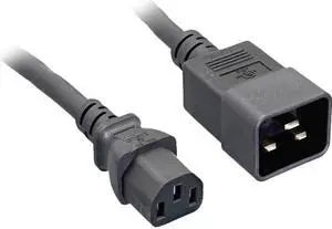 Nippon Labs 14AWG C20 To C13 Universal Jumper Power Cord, SJT 15A/250V, IEC-60320-C20 to IEC-60320-C13,Black 4FT.Power Cable