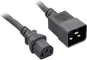 Nippon Labs 14AWG C20 To C13 Universal Jumper Power Cord, SJT 15A/250V, IEC-60320-C20 to IEC-60320-C13,Black 15FT.Power Cable