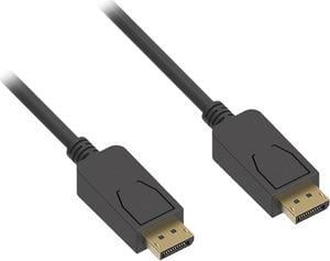 Nippon Labs 10Ft DisplayPort Male/Male Cable V1.2 4K up to 144Hz, Black DP1.2 Cable - 60DP12V-MM-10
