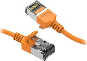 Nippon Labs 60CAT8-5-30OR Cat8 Ethernet Cable 5 feet Cat.8 U/FTP Slim Ethernet Network Cable Orange 30AWG – Latest 40Gbps 2000Mhz RJ45 Patch Cord
