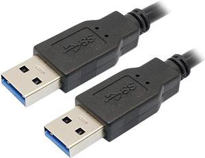 Nippon Labs 20USB3-1MM-G 1ft. Black USB 3.0 A Male to A Male Cable Gold Plated Connectors