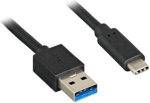 Nippon Labs 10ft. USB Type C 3.1 Gen 2 Male to Type A Male Cable 28AWG+24AWG, 10Gbps, 3A, Gold plated connectors - Black USB Type-C to A Cable 20USB3-10CMAM-G